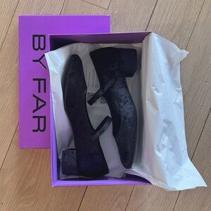 BY FAR velvet Mary Janes size 38